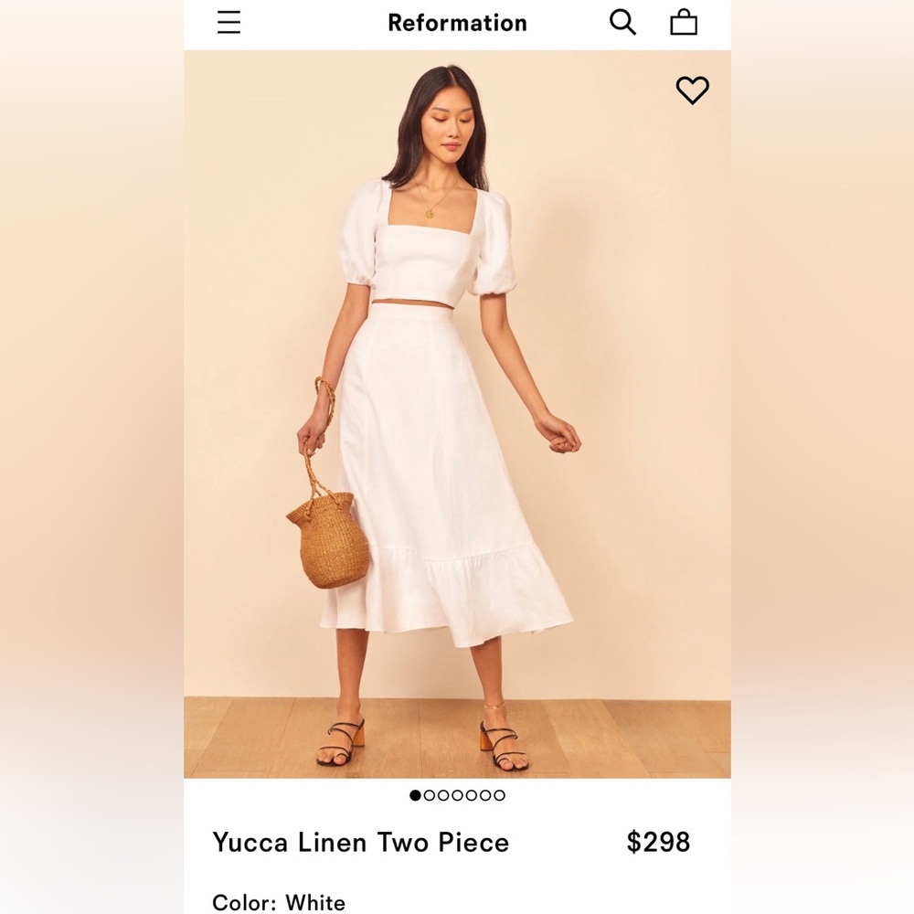 Reformation Yucca Linen Two Piece